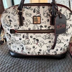 Dooney & Bourke 101 Dalmatians Satchel - Black, White, Red
